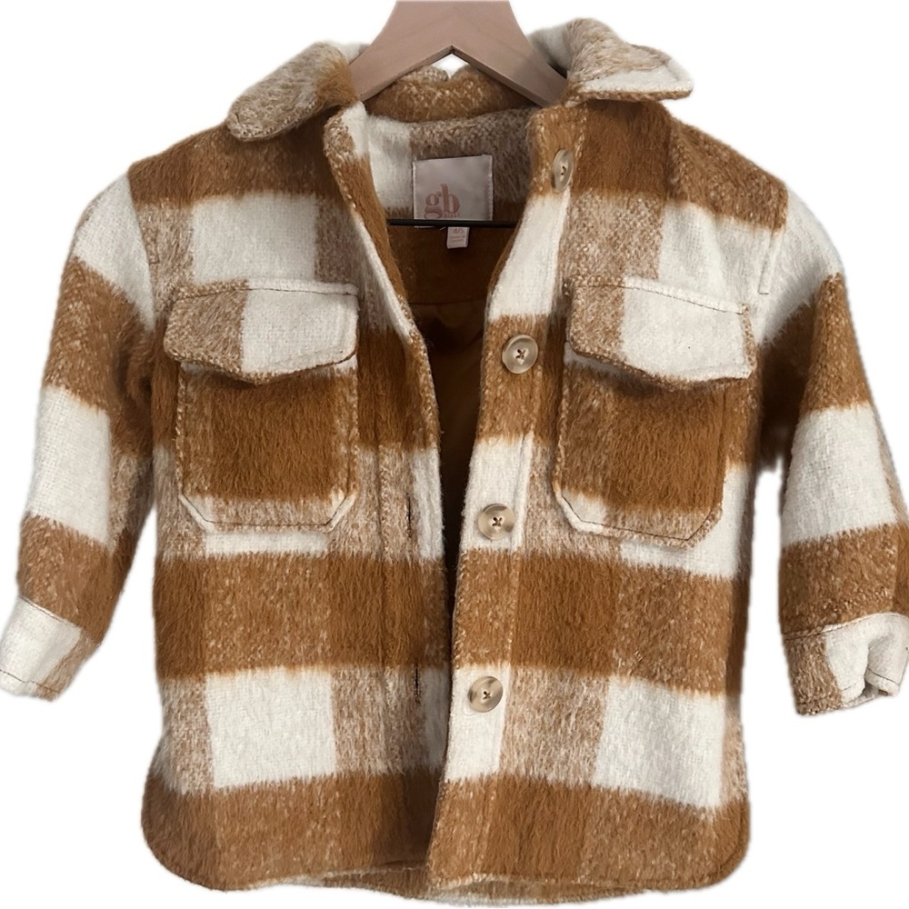GB Girls Mustard Checkered Jacket 4/5